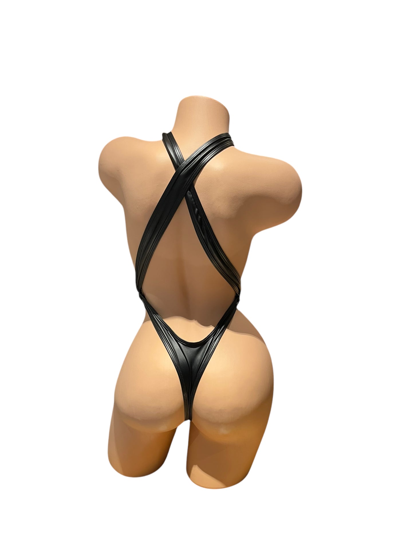 Lindsey 1 Piece - Black Pleather