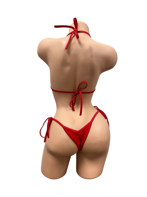 Solid Colored Micro Top Bikini Set