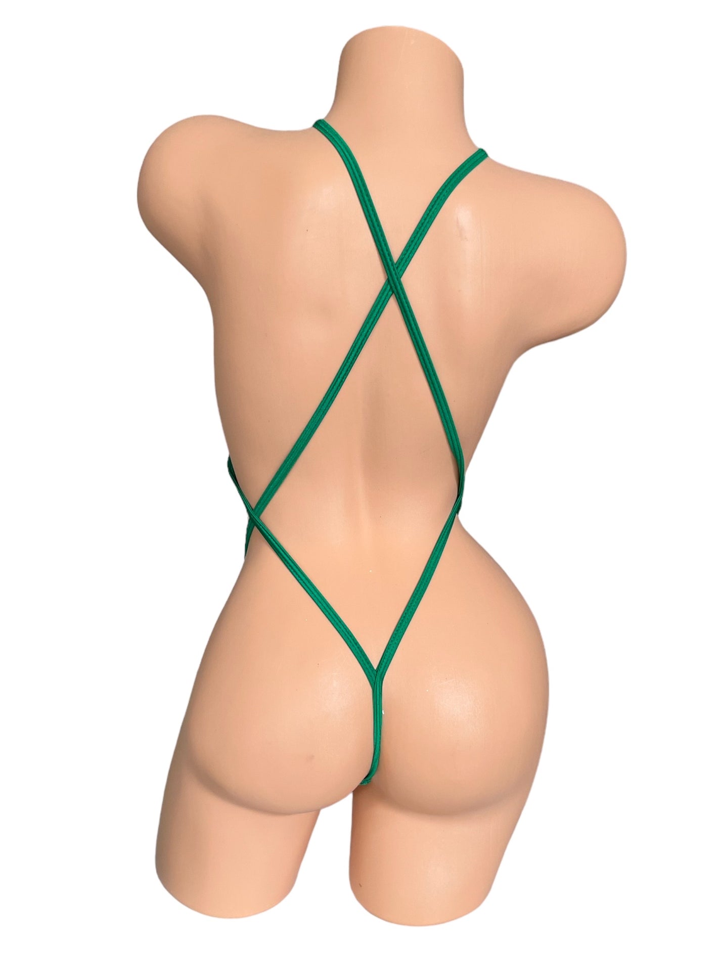 Katelyn Emerald Green Gold Dots One Piece