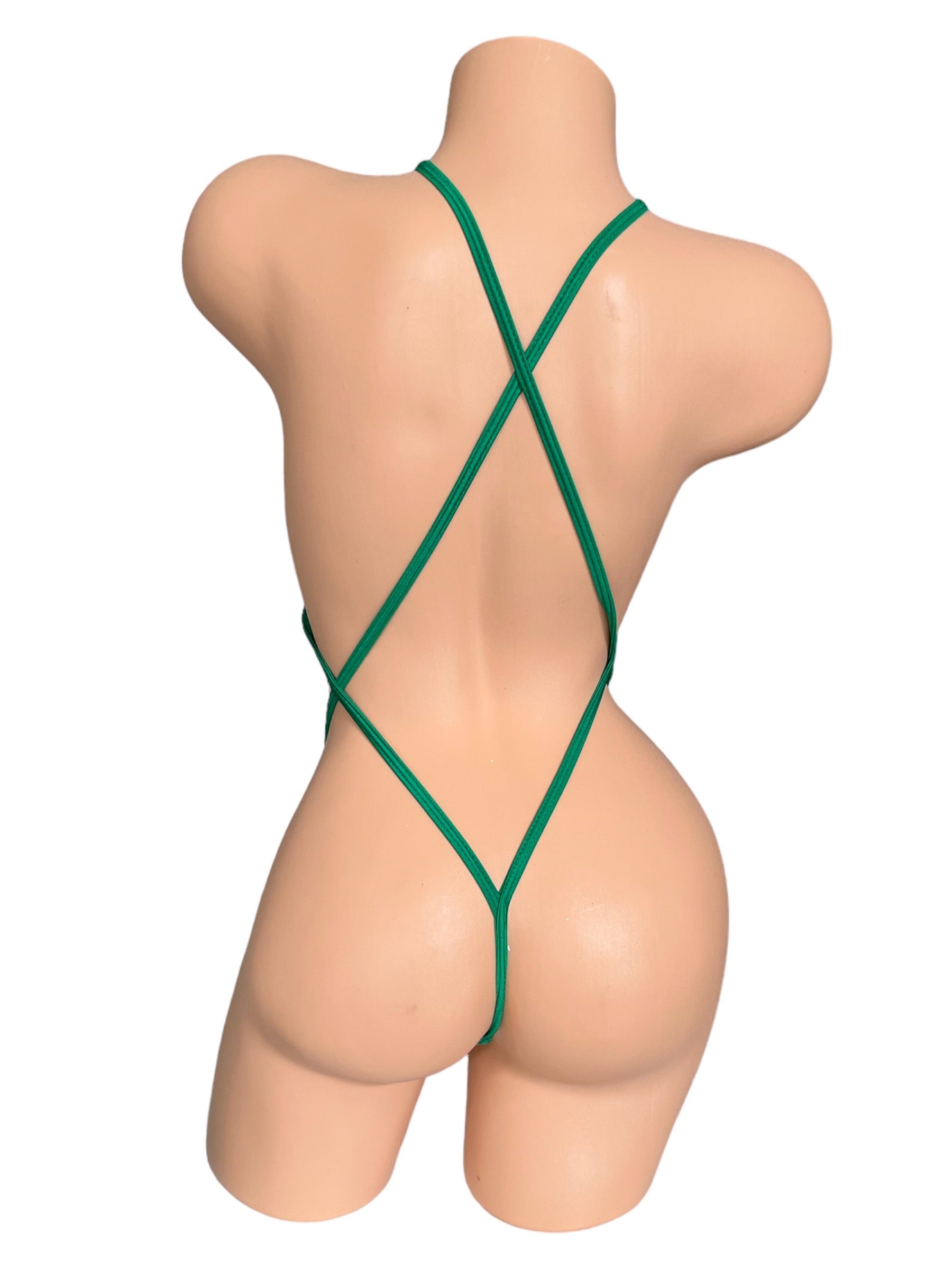 Katelyn Emerald Green Gold Dots One Piece