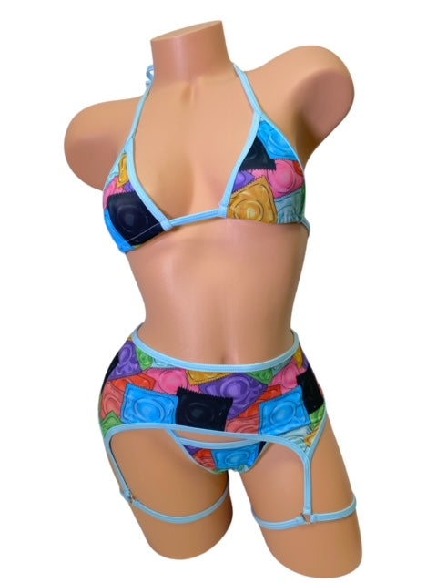 Scarlet Wrappers Three Piece Garter Set