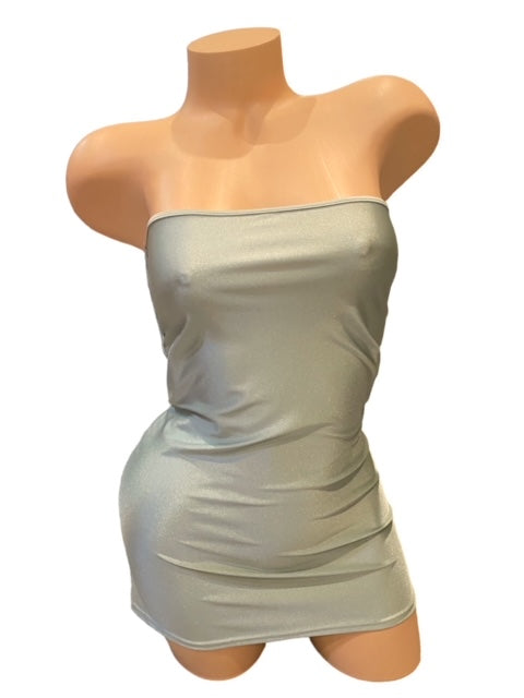 Solid Colored Strapless Mini Dress